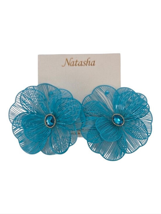 Natasha Couture Jewelry - 💙▪️Natasha Couture ▪️Turquoise Wire Floral Filigree Earrings